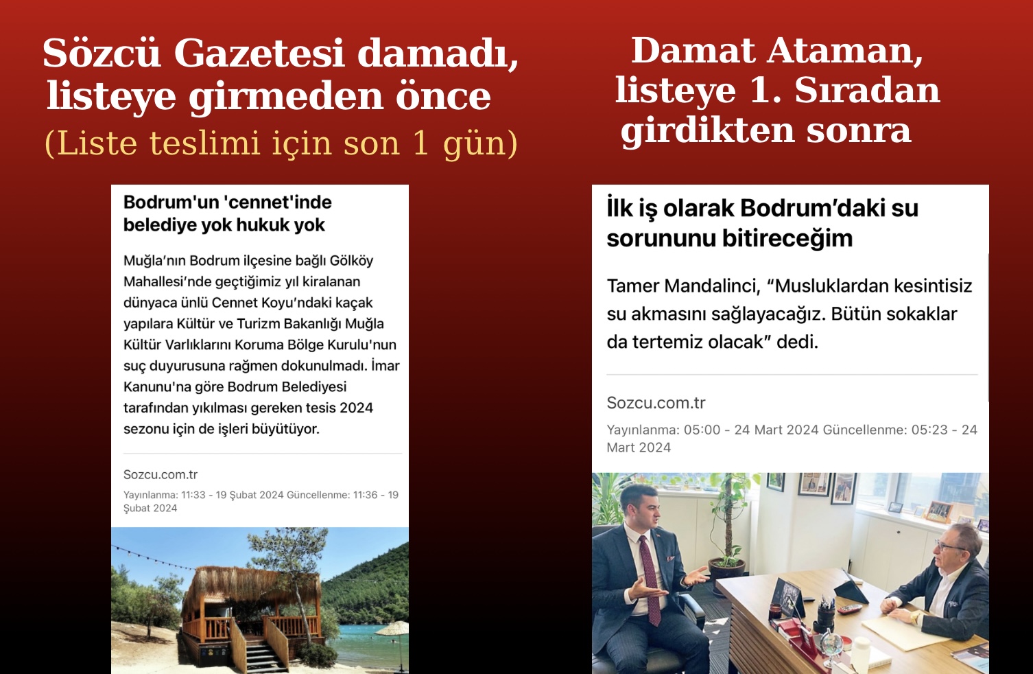 Sözcü Gazetesi Bodrum seçimlerini manipüle etmeye çalışıyor!