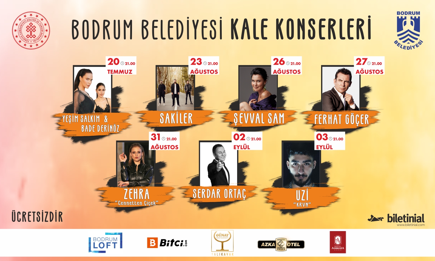 BODRUM KALESİ HALK KONSERLERİ BAŞLIYOR!