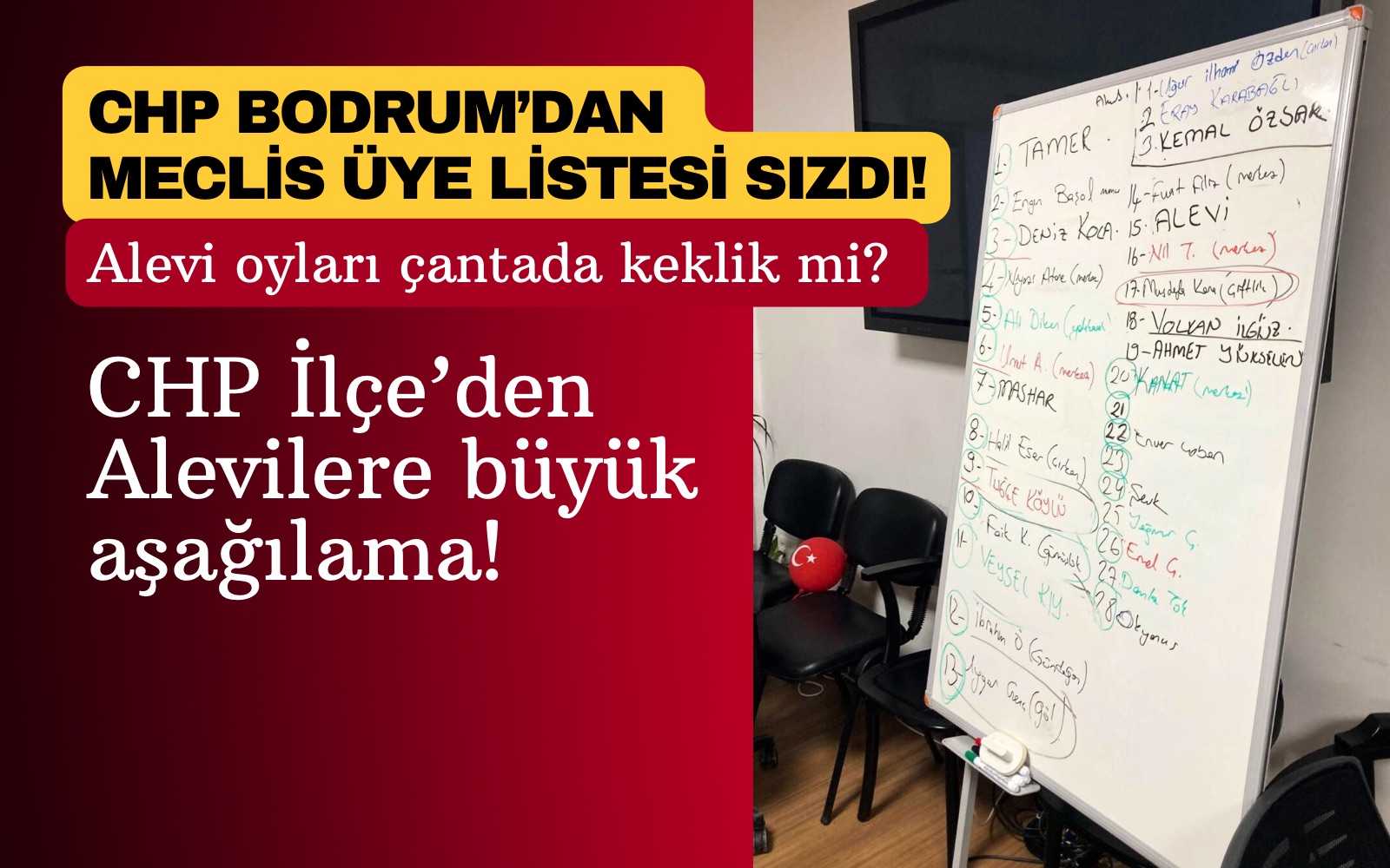 Flaş Flaş!.. CHP BODRUM’DAN MECLİS ÜYE LİSTESİ SIZDI!