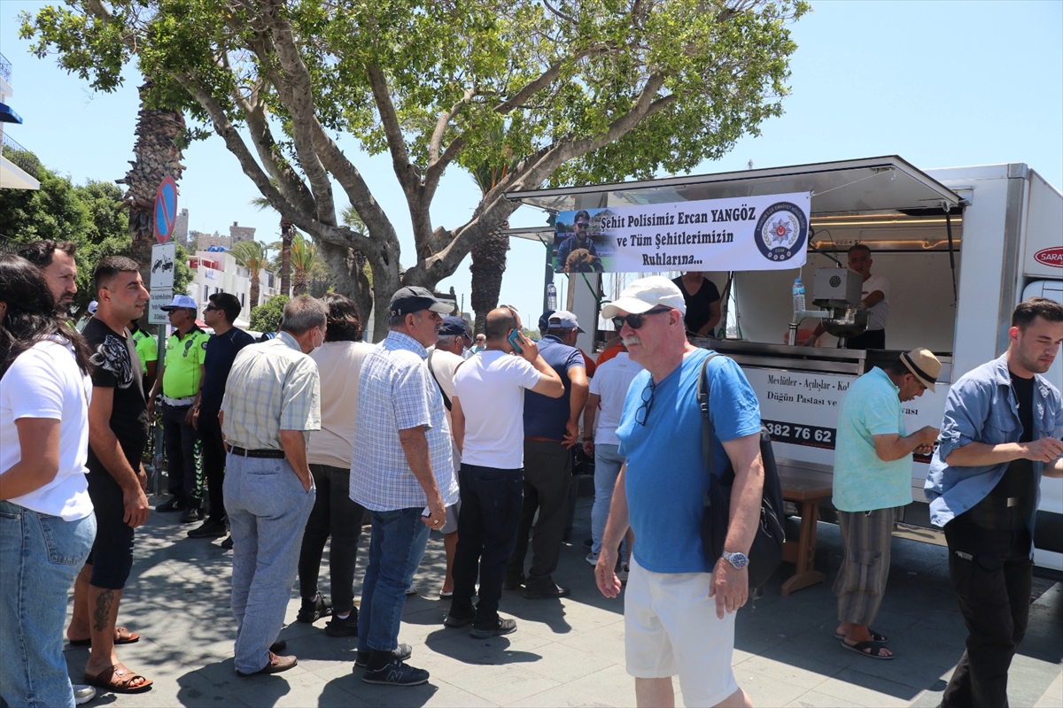 Bodrum'da şehit polis memuru Ercan Yangöz için mevlit okutuldu