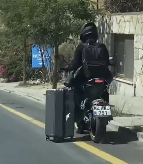 Bodrum trafiğinde ilginç görüntü