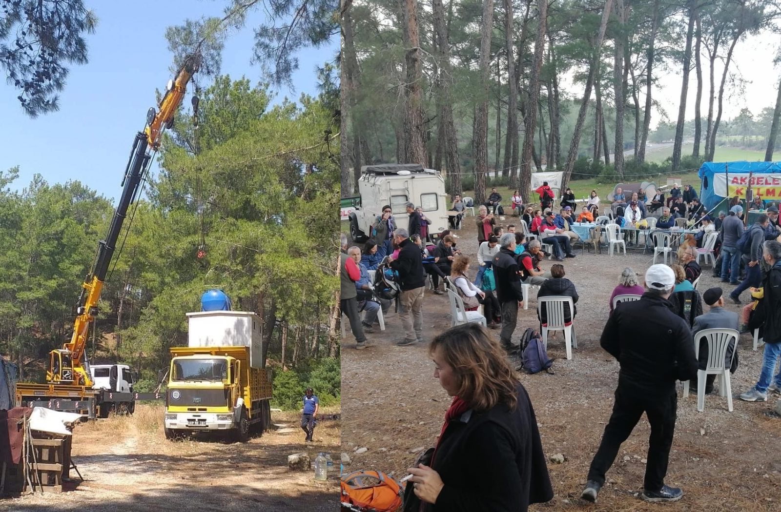 Muğla B. Belediyesi, Akbelen Ormanı savunucularının seyyar tuvaletine el koydu!