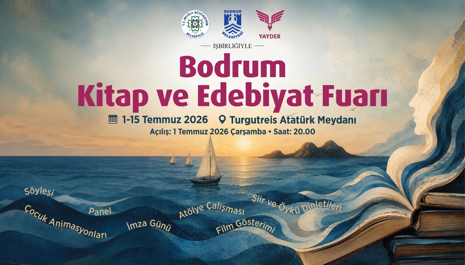 Turgutreis Meydanı 15 gün boyunca edebiyatla buluşacak
