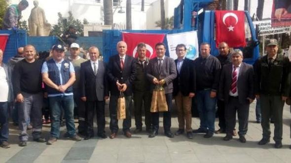 BODRUM’DA 6 BİN FİDAN DAĞITILDI