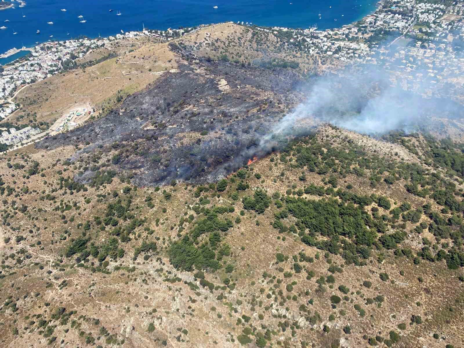 Türkbükü’nde çıkan yangın kontrol altına alındı
