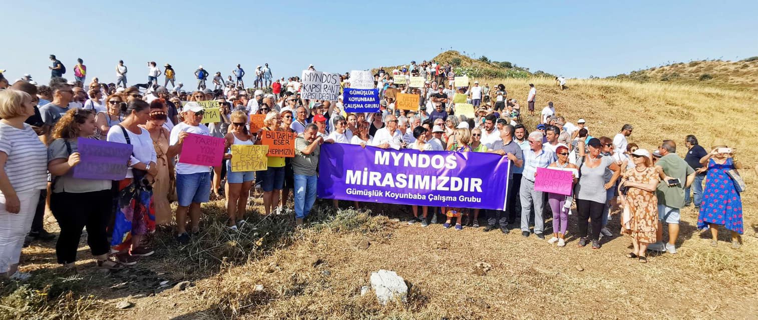 ‘Antik Myndos Kenti’ni yapılaşmaya açmayın’ eylemi yaptılar