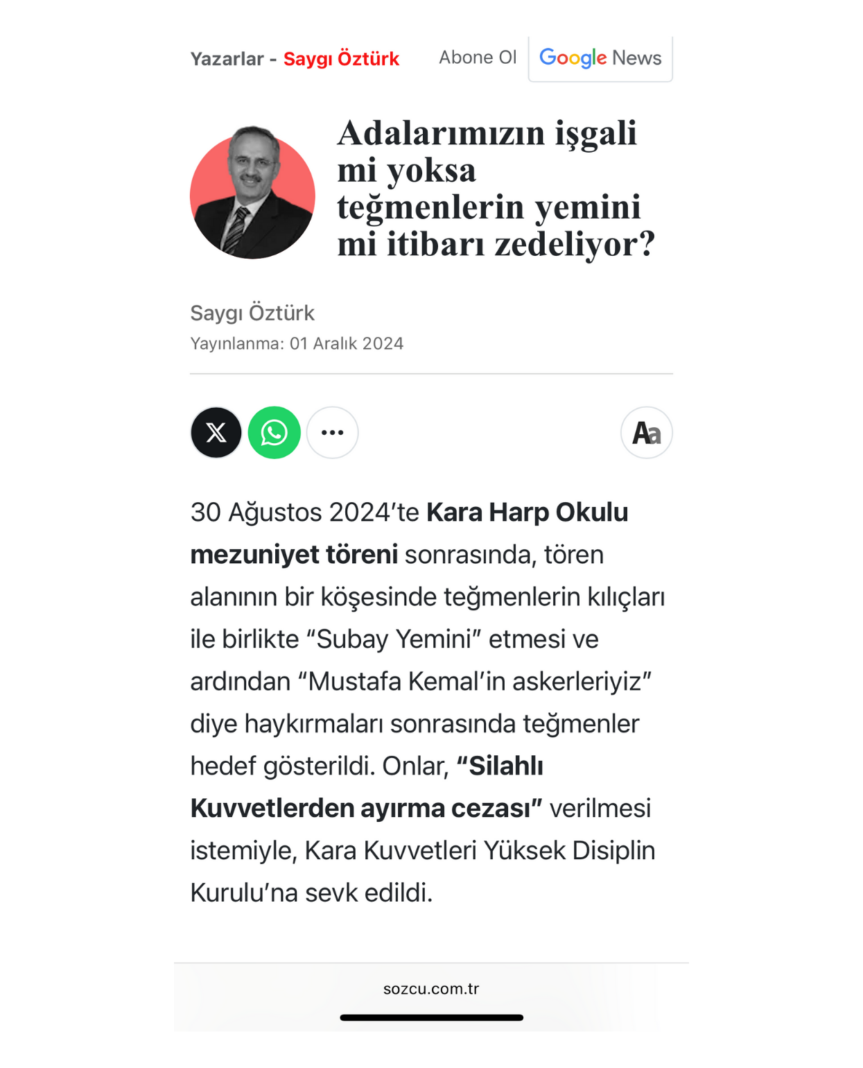 Yunan teğmenler Bodrum’un üstünde, Atatürk’ün teğmenleri ise disiplinde!