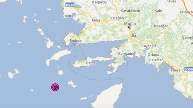 DATÇA AÇIKLARINDA 5.2 BÜYÜKLÜĞÜNDE DEPREM!