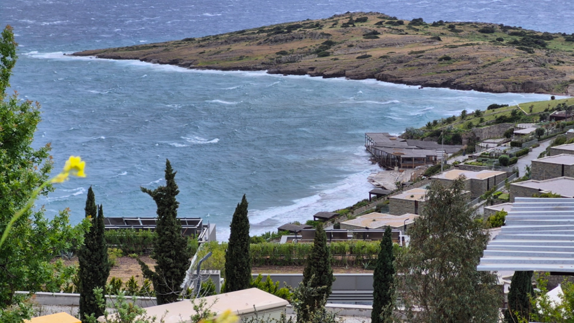 Bodrum’da fırtına etkili oldu