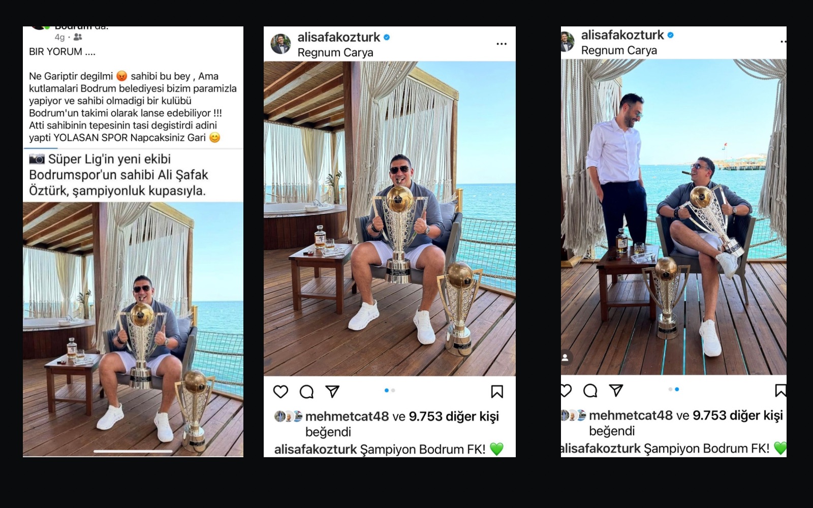 Bodrumspor’un sahibinden jakuzili, purolu şampiyonluk paylaşımı!