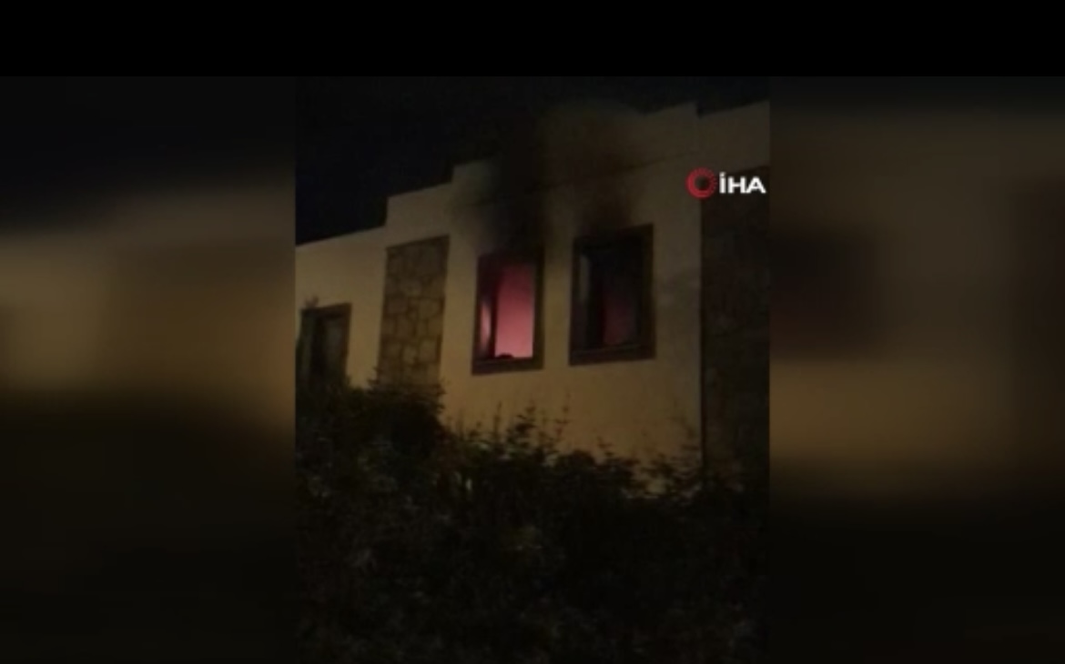 Bodrum'da ev yangını: 1 yaralı