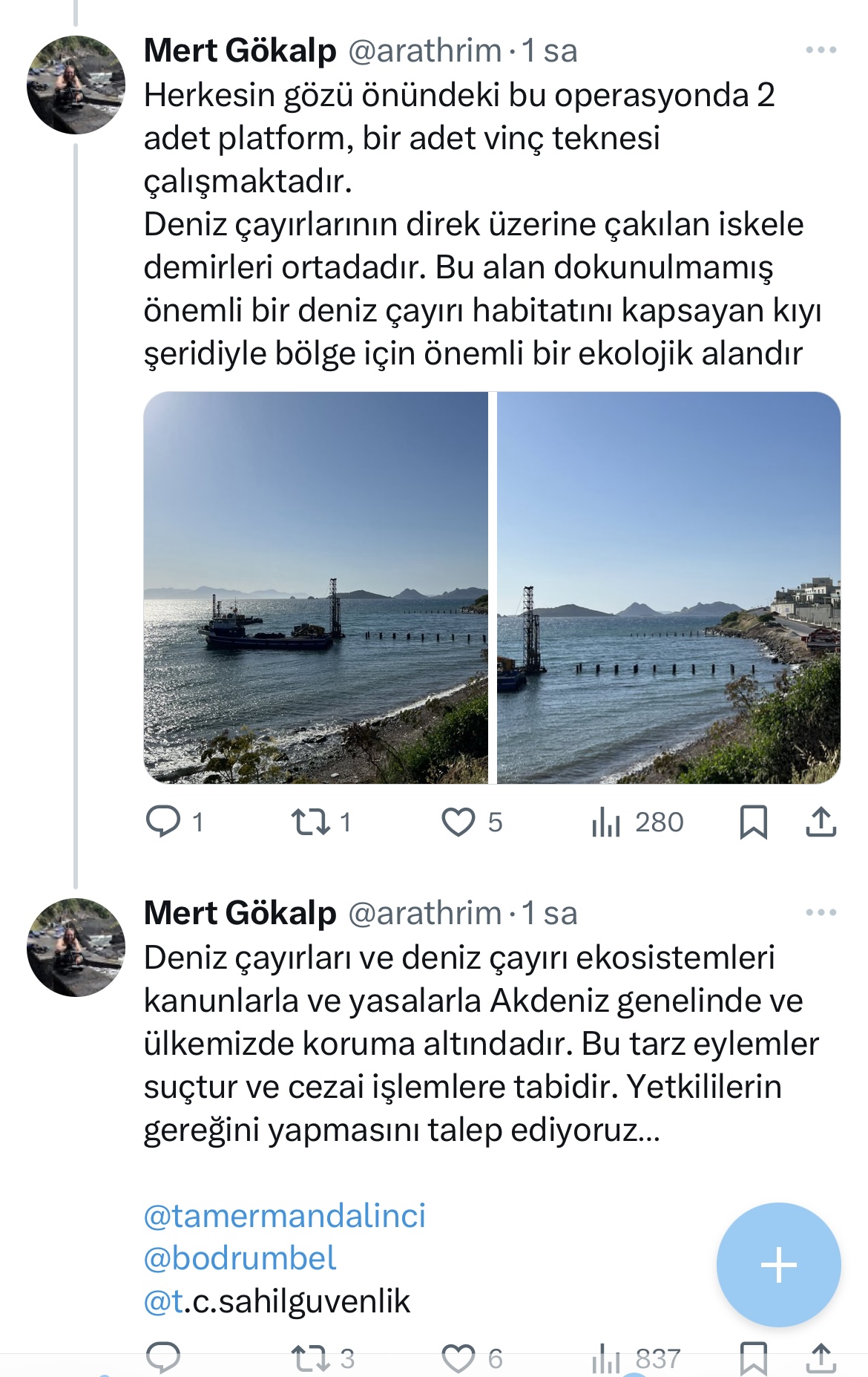 Turgutreis’teki rezidans ve otel inşaatı, deniz çayırlarını yok edecek! 