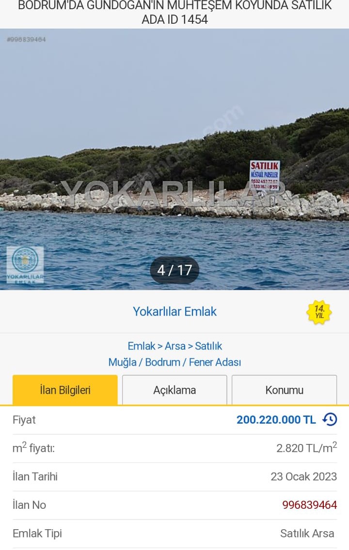 Bodrum’da satılık adanın fiyatı dudak uçuklattı