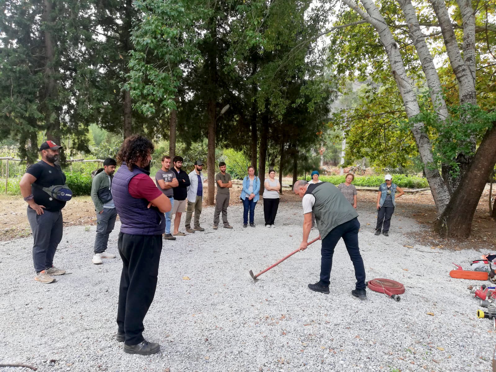 Muğla’da kazı ekiplerine yangın söndürme eğitimi verildi