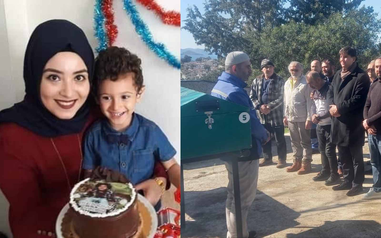 Depremde hayatını kaybeden anne ve oğlu Fethiye’de toprağa verildi