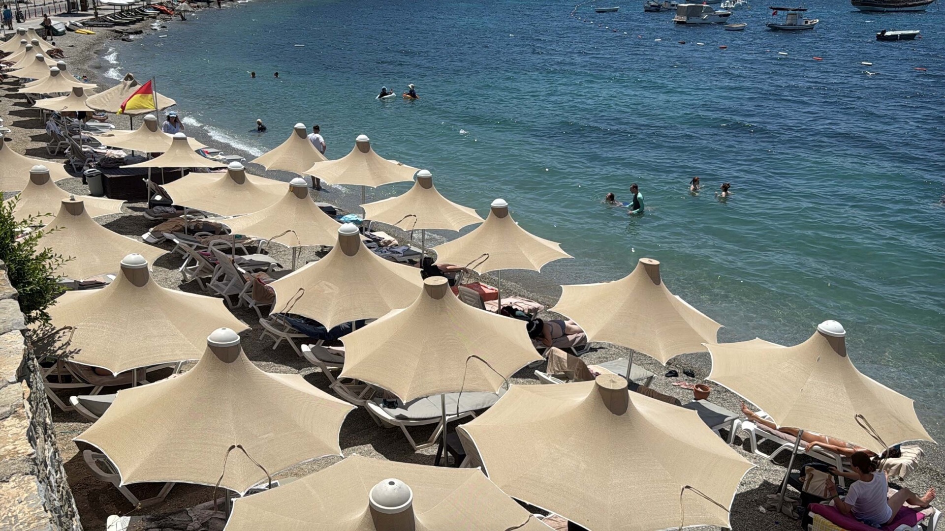 Bodrum’da hissedilen hava sıcaklığı 41 dereceye ulaştı