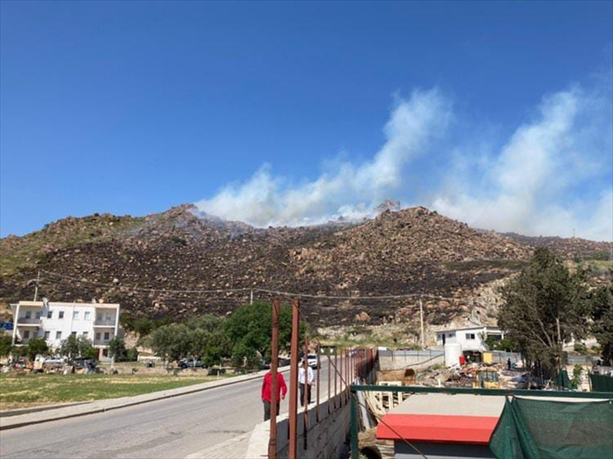 BODRUM'DA MAKİLİK VE OTLUK ALANDA ÇIKAN YANGIN SÖNDÜRÜLDÜ
