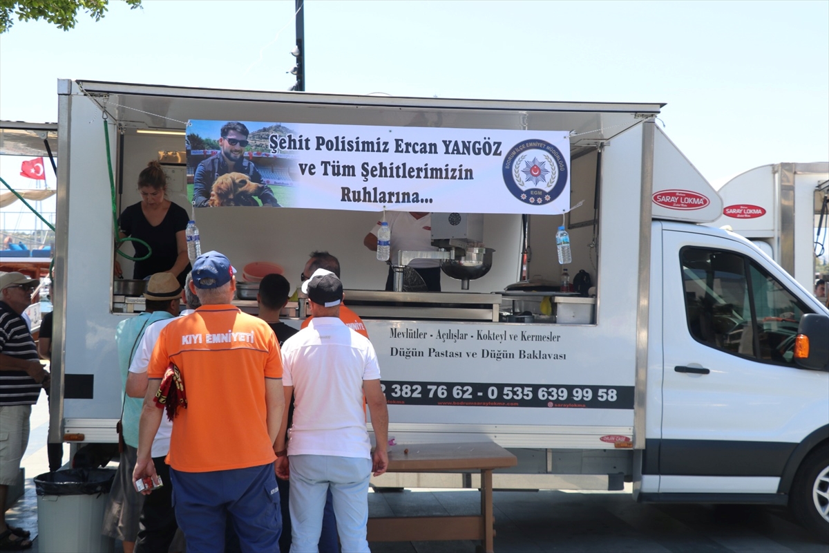 Bodrum'da şehit polis memuru Ercan Yangöz için mevlit okutuldu