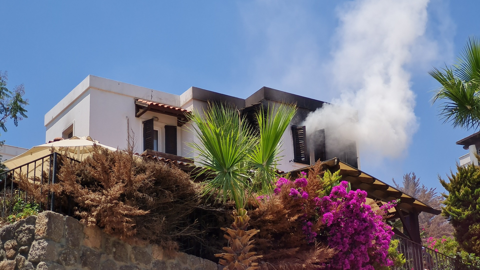 Bodrum’daki villada yangın paniği  