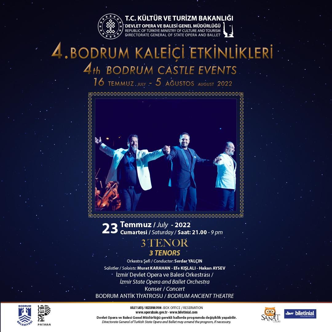 Üç tenor, Bodrum’da konser verecek  