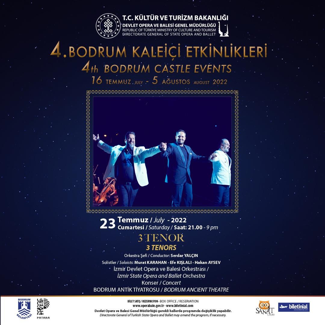 Üç tenor, Bodrum’da konser verecek  