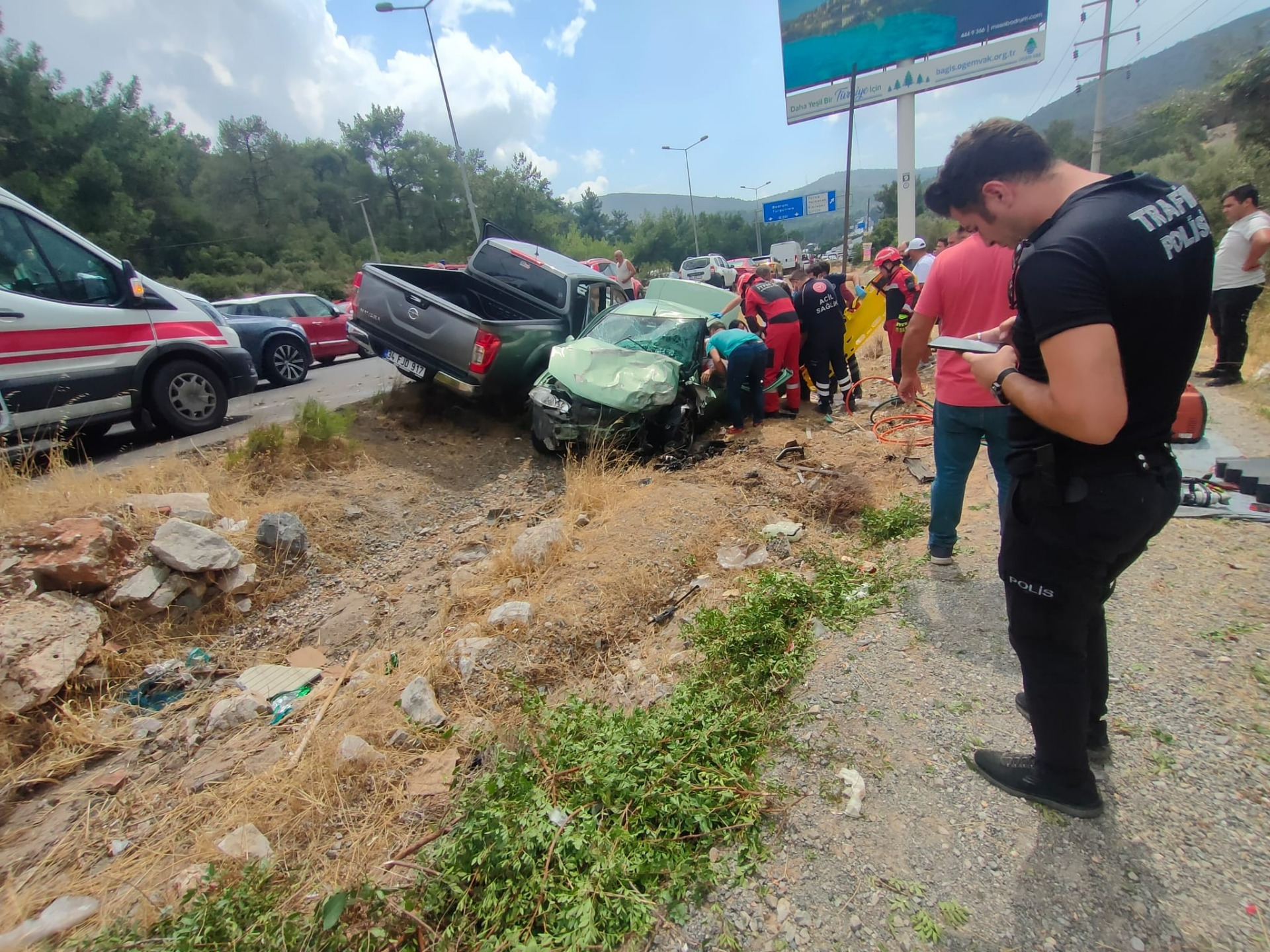 Bodrum’da trafik kazası: 3 yaralı