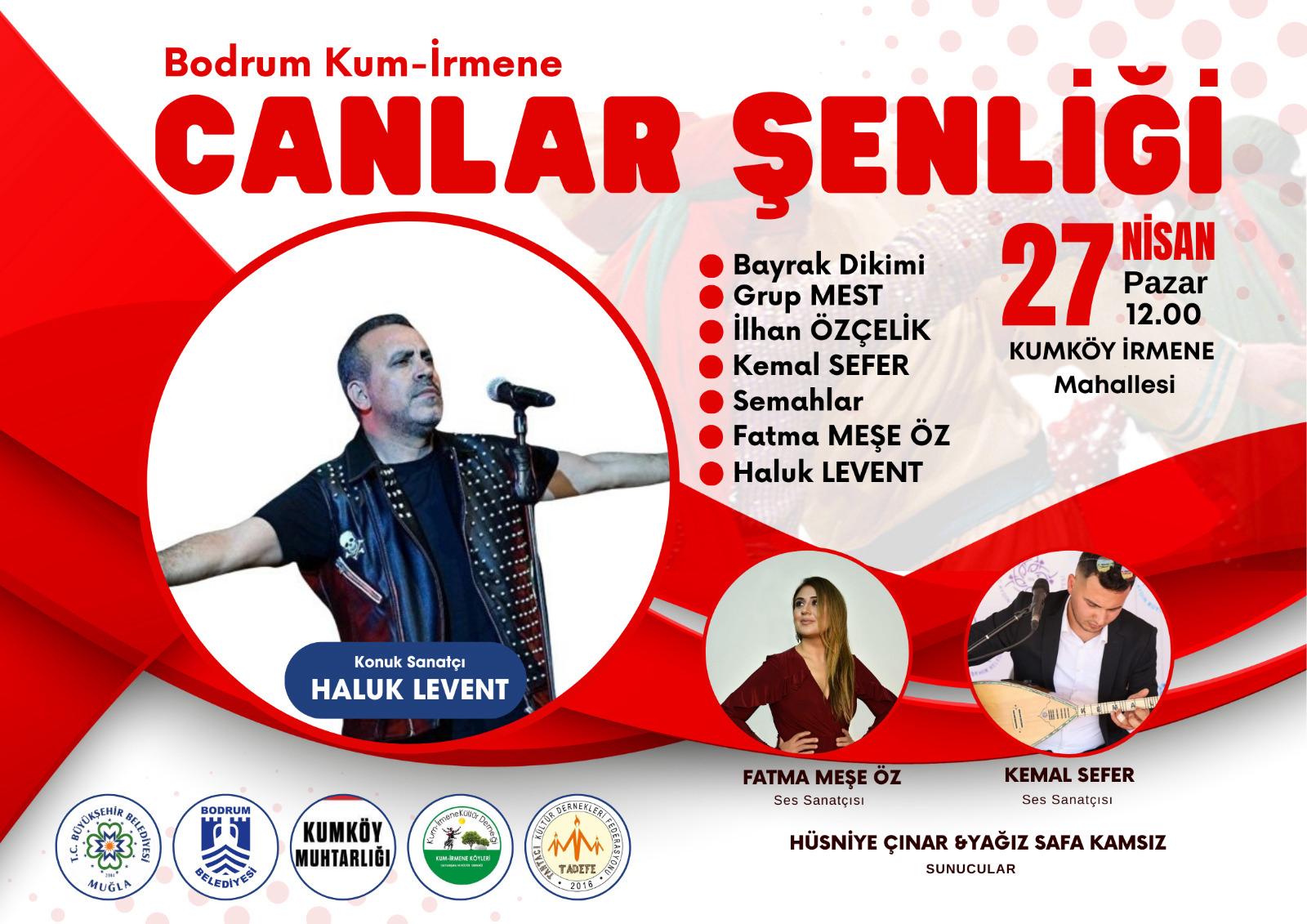 Haluk Levent ile ‘Bodrum Kum-İrmene Canlar Şenliği’ bu pazar! 