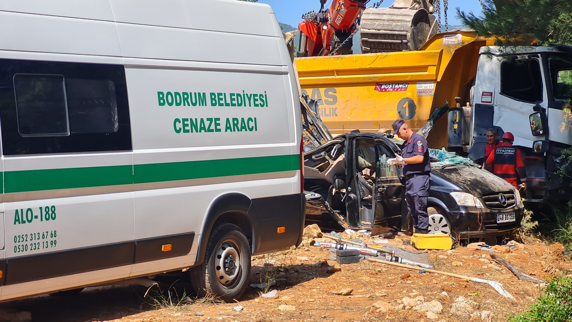 Bodrum'daki Feci Kazada 1 kişi öldü 2 kişi yaralandı 