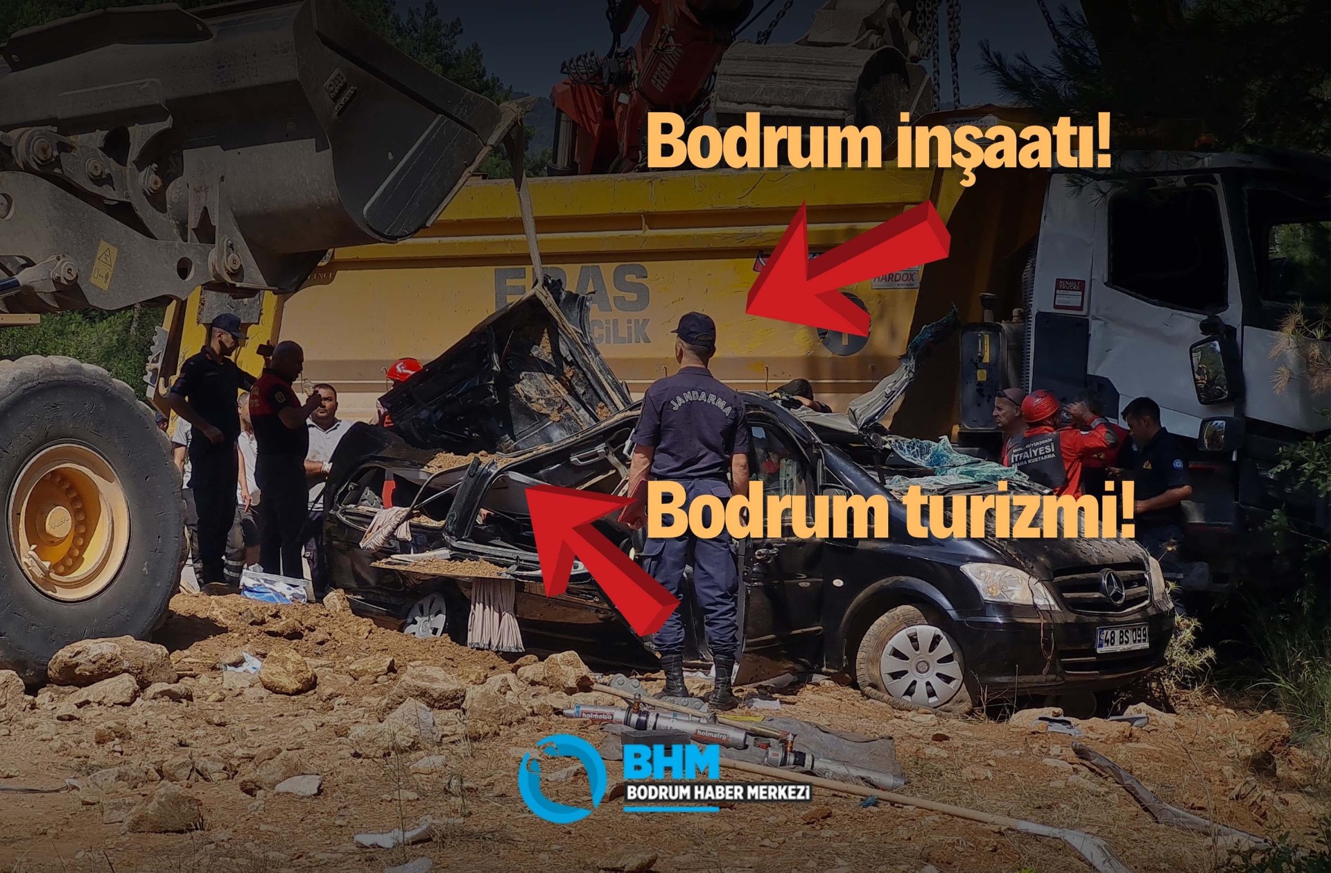 Bodrum turizmi kamyonun altında!