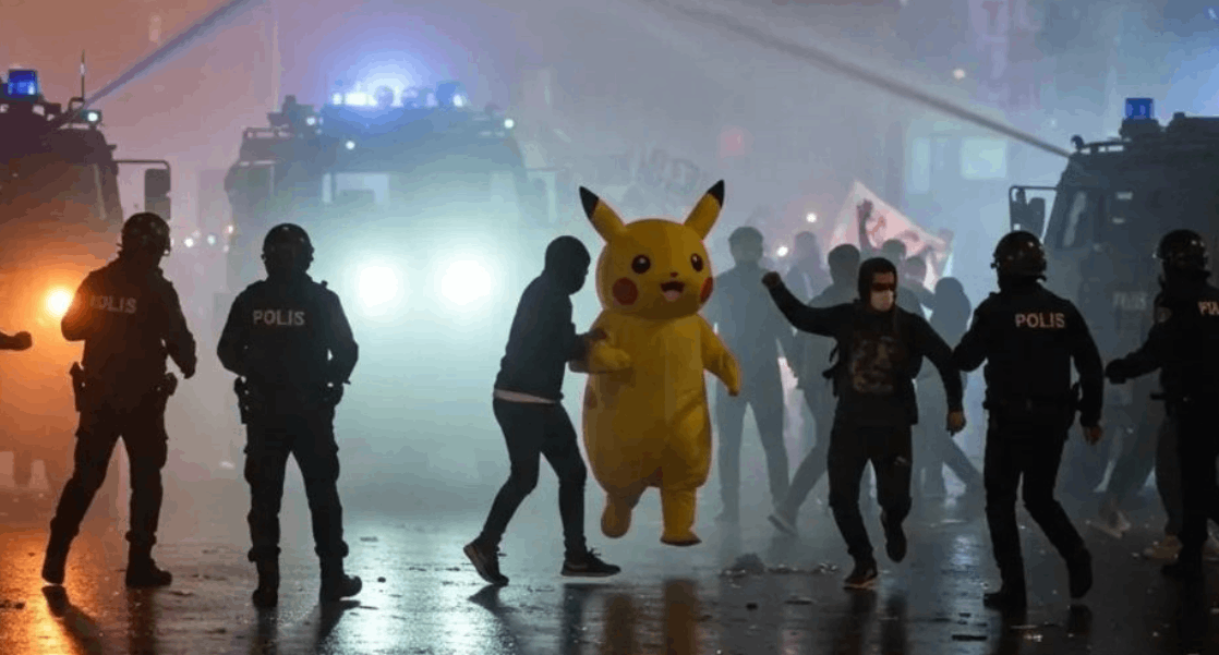 Polisten kaçan Pikachu’nun zor anları :))