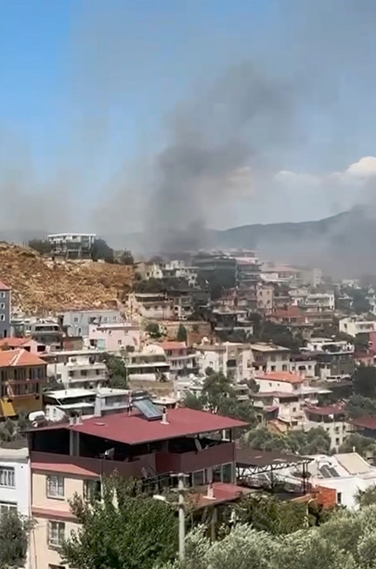 Milas’ta makilik yangını evleri tehdit etti
