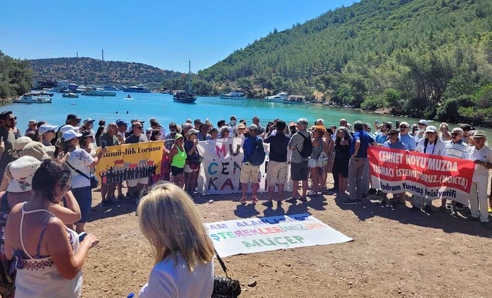 Bodrumlu çevreciler Cennet Koyu’nun sesi oldu