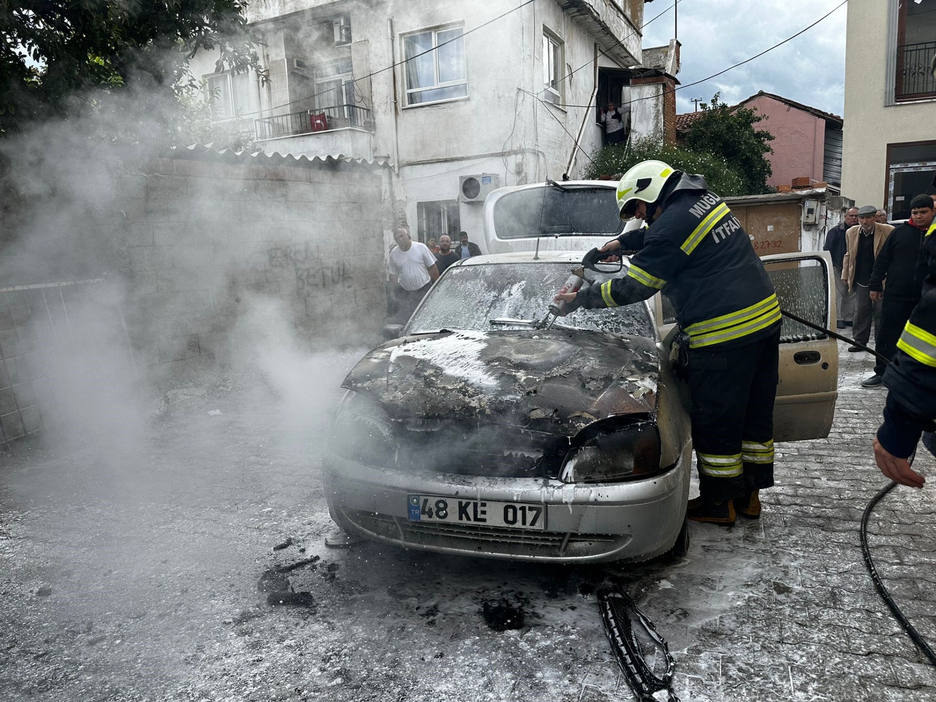 Milas’ta LPG’li araç yangını korkuttu!