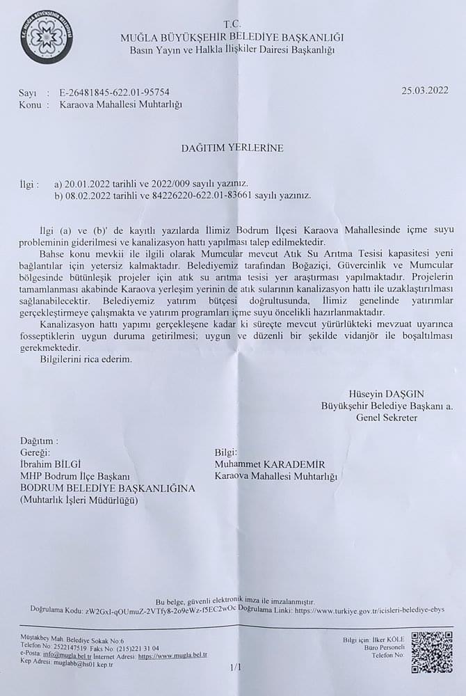 MHP VE CHP’NİN BODRUM İLÇE BAŞKANLARINDAN AÇIKLAMA 
