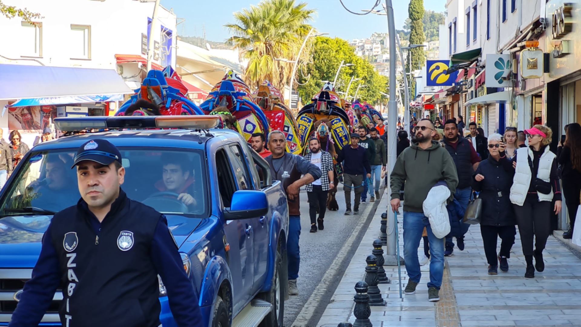 Bodrum'da develi kortej yürüyüşü 