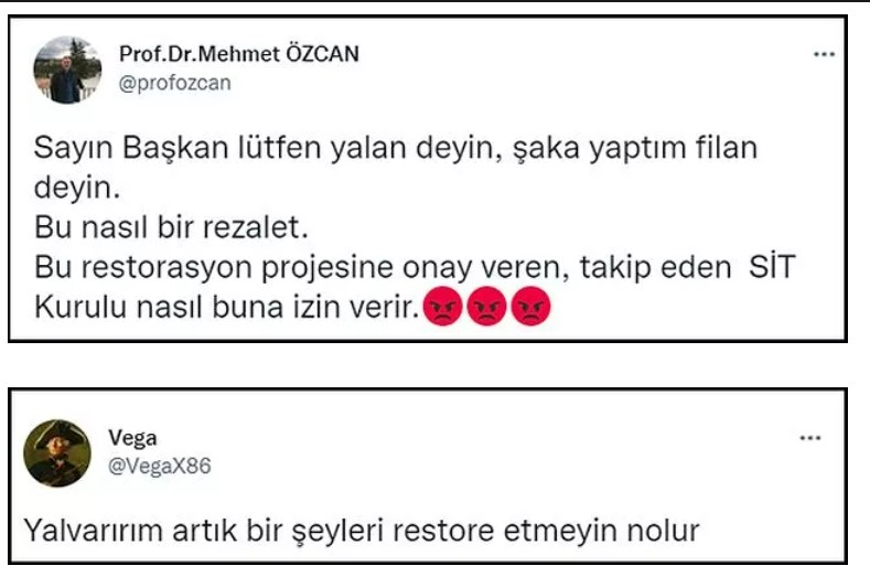 Osman Gürün'ün 'restorasyon' paylaşımına büyük tepki: ‘Restore etmemişsiniz. Açıkça katletmişsiniz’