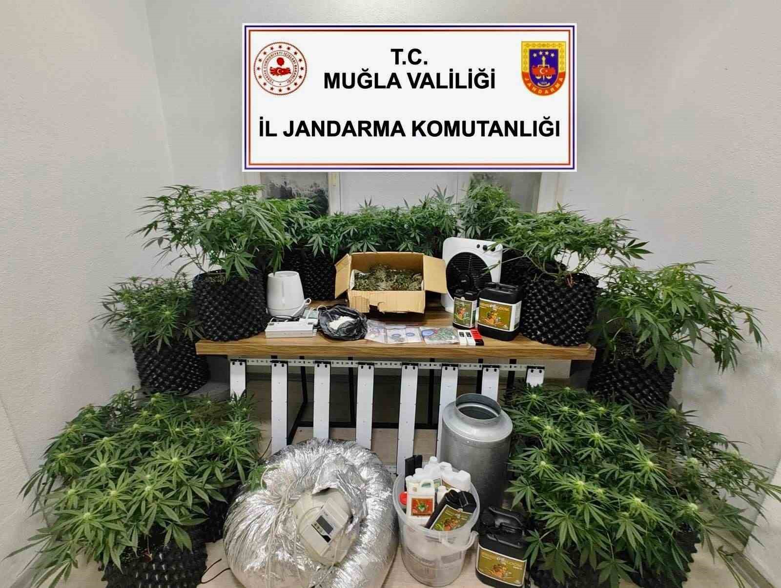 Bodrum'da iklimlendirme sistemiyle uyuşturucu ürettiler