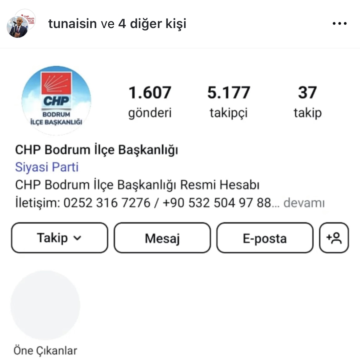 CHP Bodrum’un sosyal medya hesabı kapatıldı