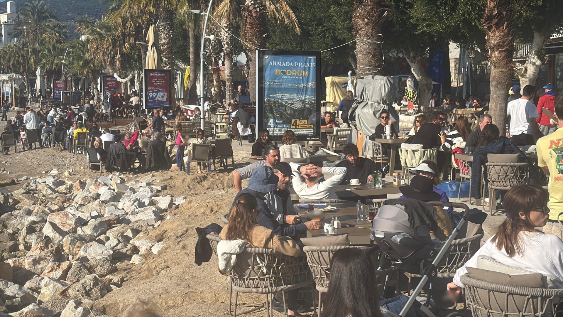 Bodrum'da yeni yılın ilk günü deniz keyfi
