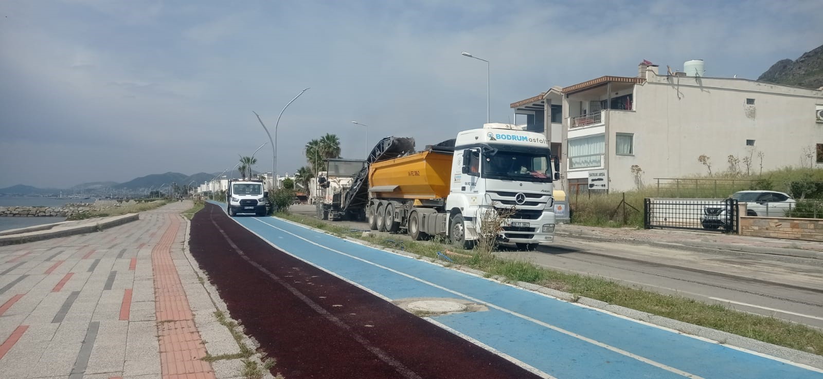 Bodrum Turgutreis yolunda yenileme çalışması