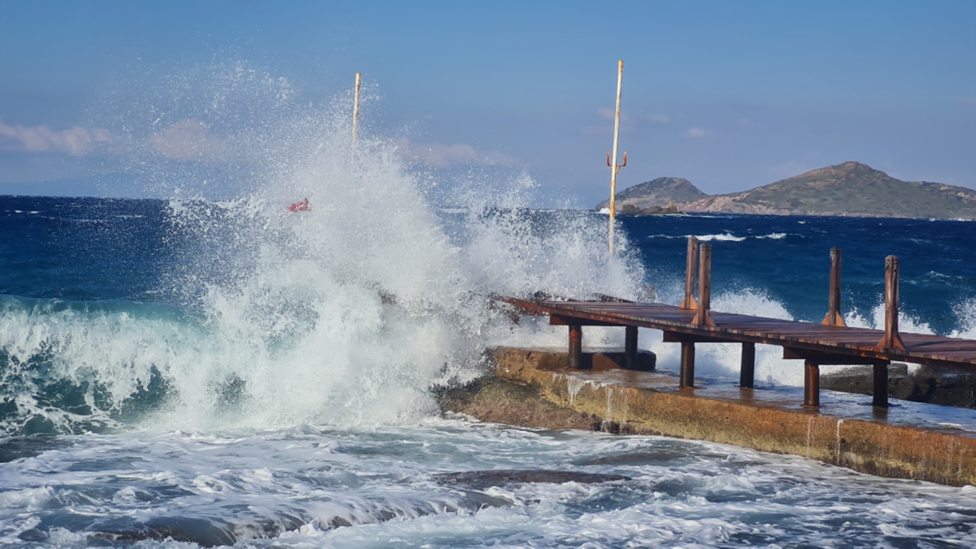 Bodrum’da fırtına etkili oldu