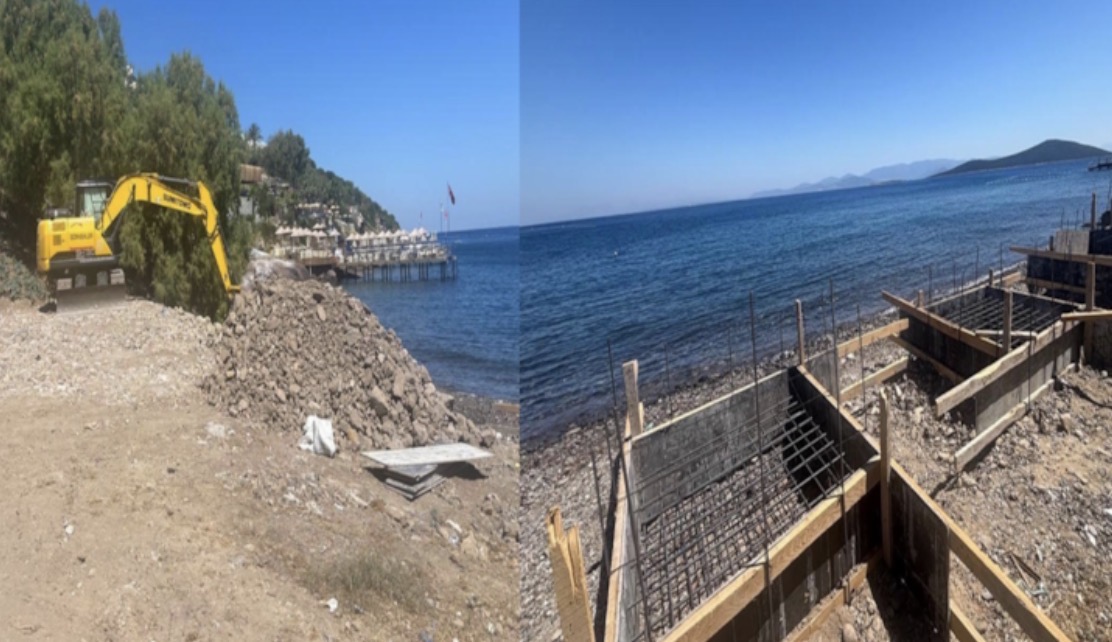 Bodrum’da Sahile Beton Döken Firmaya 150 Bin Lira Ceza