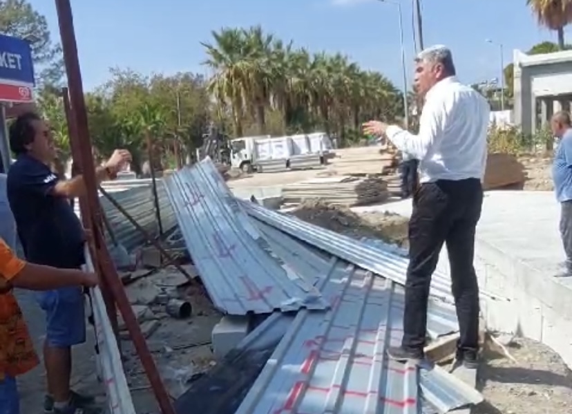 Turgutreis esnafının başkan yardımcısıyla tartıştığı anlar… 