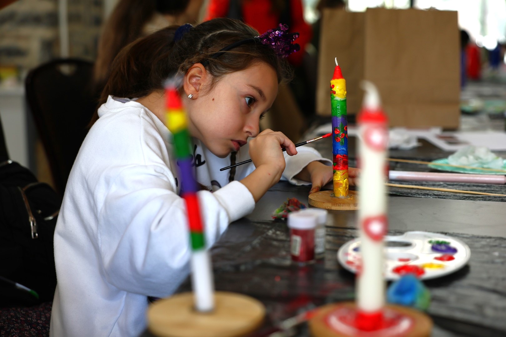 Üç Kuşak Mum Boyama Atölyesinde Buluştu