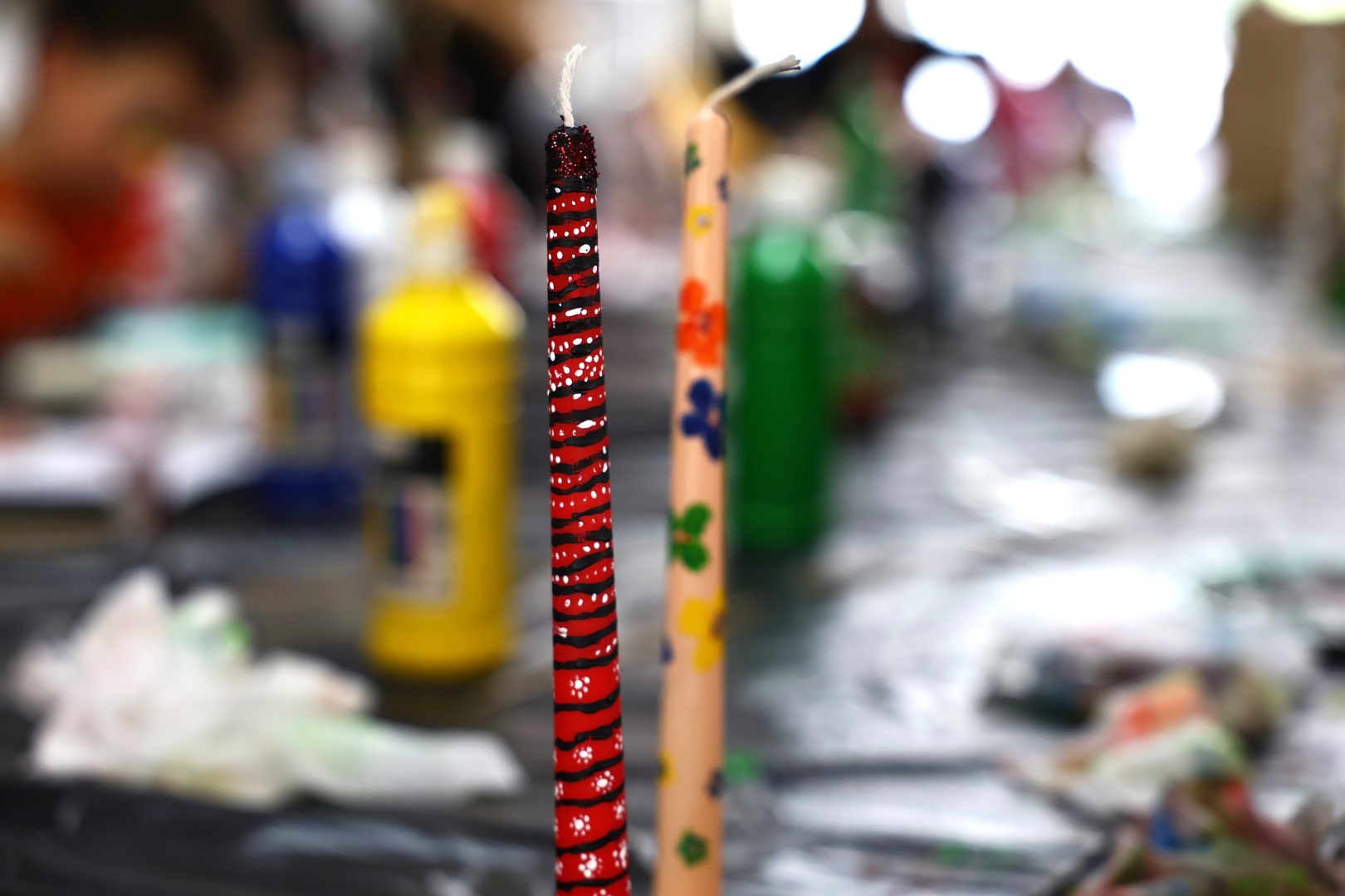 Üç Kuşak Mum Boyama Atölyesinde Buluştu