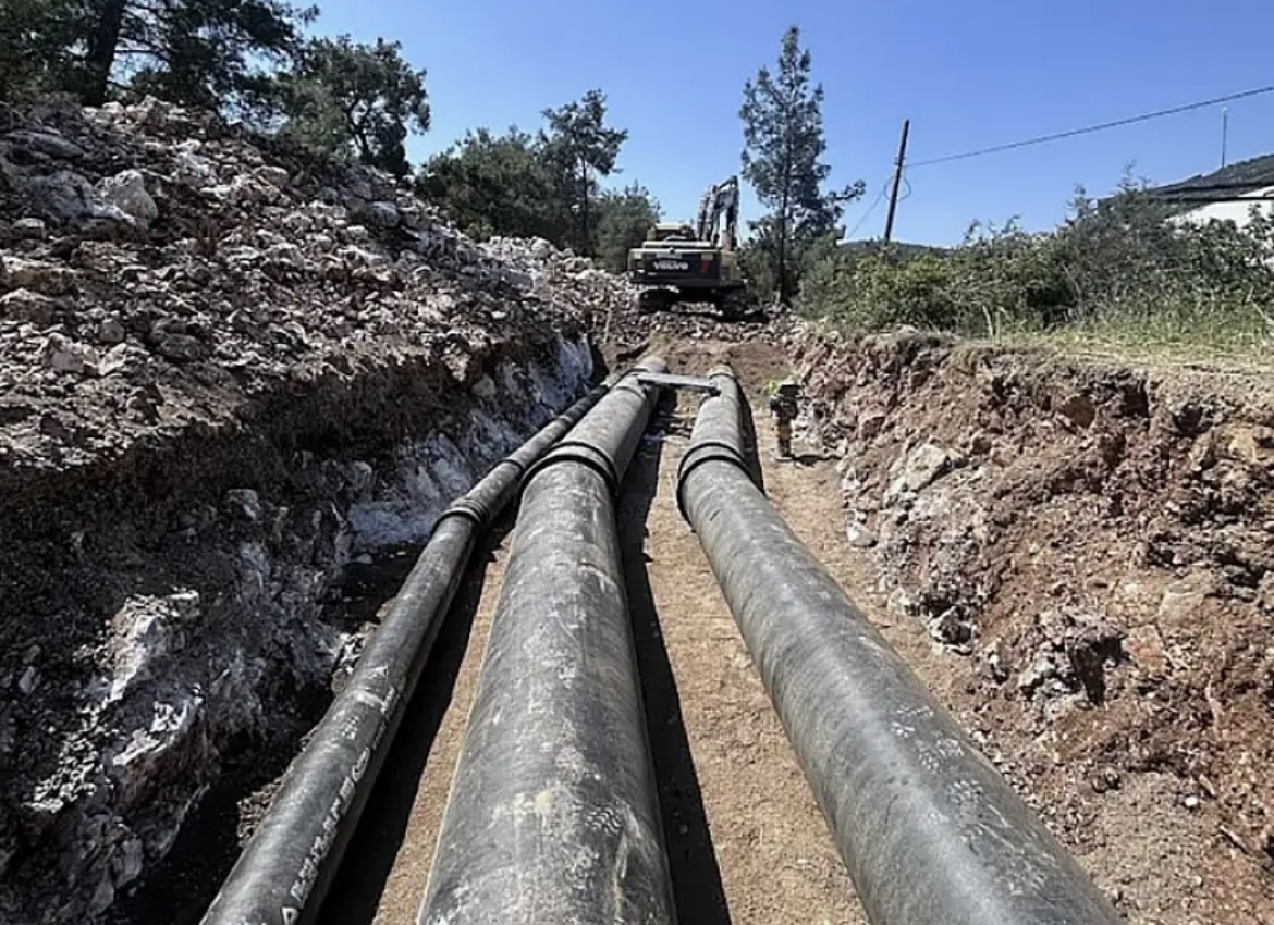 Bodrum yarımadasında 21,5 kilometrelik arızalı su hattı yenileniyor
