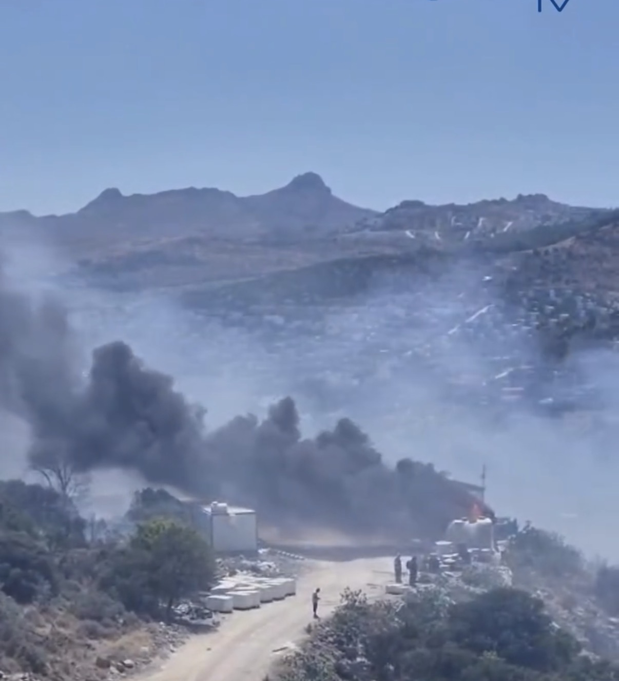 Bodrum’da Şantiye Konteynerinde Çıkan Yangın Makilik Alana Sıçradı