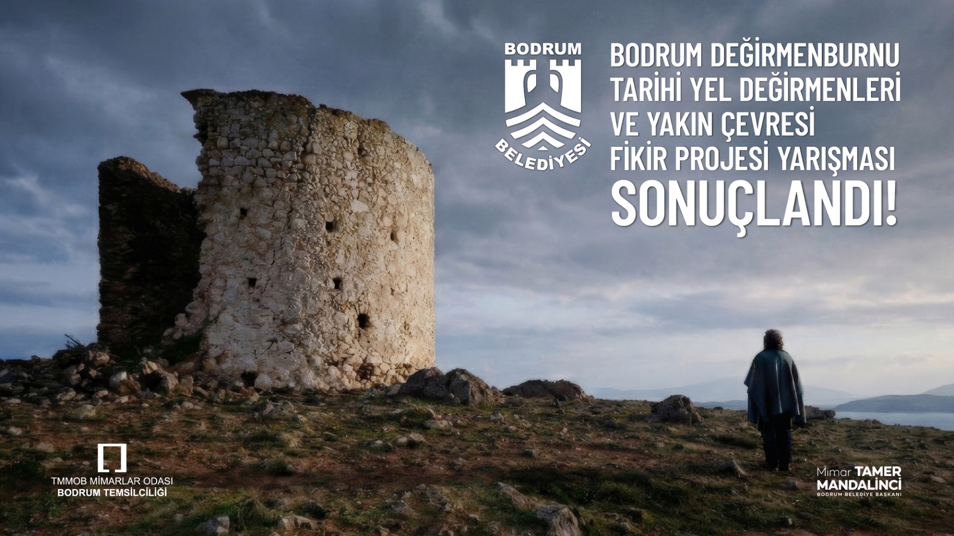 Bodrum Değirmenburnu Tarihi Yel Değirmenleri ve Yakın Çevresi Fikir Projesi Yarışması Sonuçlandı: 3 Eşdeğer Ödül Sahibini Buldu