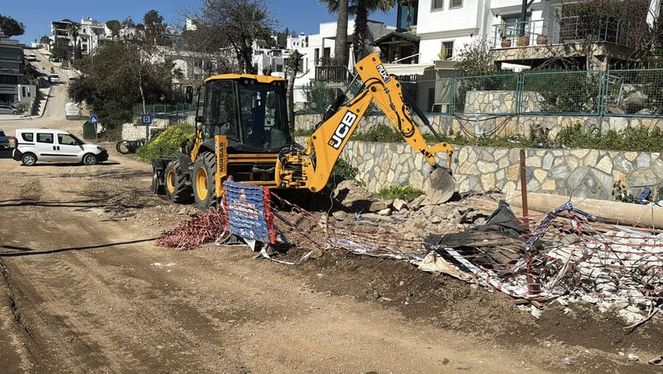 Bodrum'da altyapı çalışmasında lahit bulundu