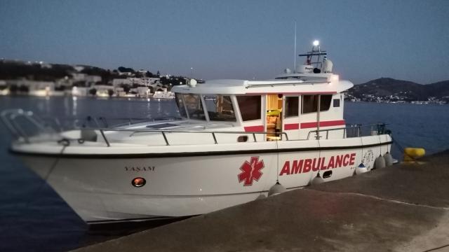 Yunanistan'da rahatsızlanan çocuk deniz ambulansıyla Bodrum'a getirildi